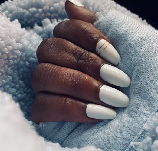 Hands with elegant polished nails